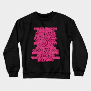 Jazz Legends in Type: The Jazz Pianists Crewneck Sweatshirt